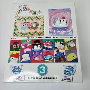New Original Squishmallow 3 Puzzles Poster Christmas Buffalo Jigsaw Kid Toy Gift